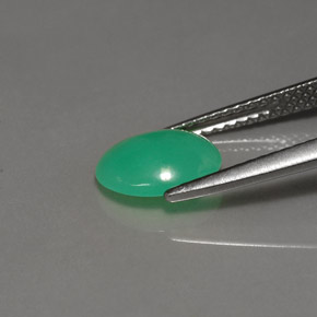 كريسوبراسي أخضر طبيعي، قصة بيضاوى، 1.21 قيراط، نصف شفاف