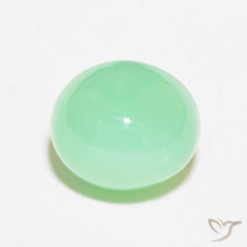 4.81ct طبيعي أخضر سرخسى فاتح كريسوبراسي, بيضوي, غير شفاف