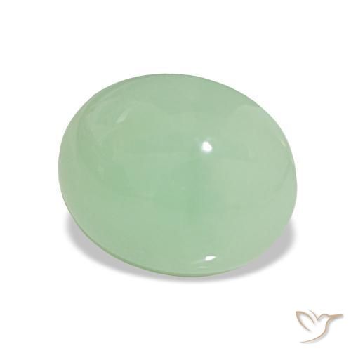 كريزوبراس Medium Light-Green طبيعي، قصة بيضاوى، 7.28 قيراط، غير شفاف