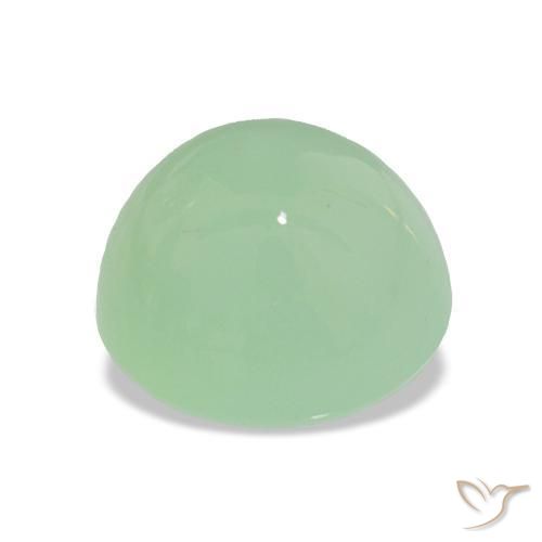 كريزوبراس أخضر مريمية فاتح طبيعي، قصة بيضاوى، 3.40 قيراط، نصف شفاف