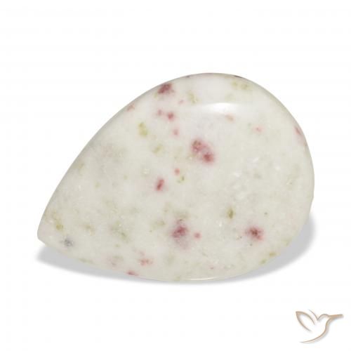 21.92ct طبيعي متعدد الألوان سينابار, شكل الكمثرى, غير شفاف