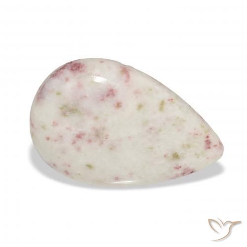 18.11ct طبيعي متعدد الألوان سينابار, شكل الكمثرى, غير شفاف