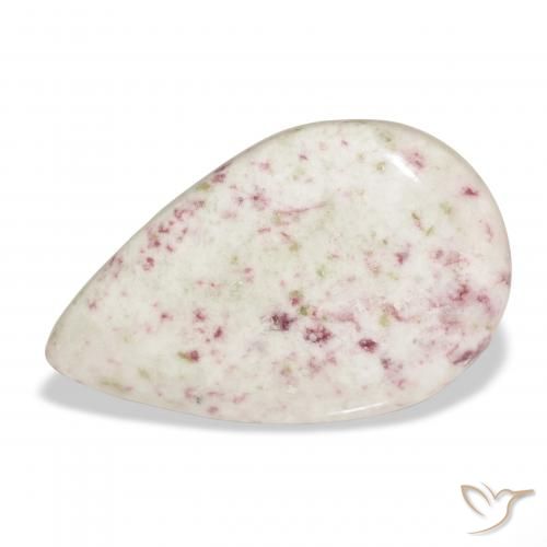 28.04ct طبيعي متعدد الألوان سينابار, شكل الكمثرى, غير شفاف