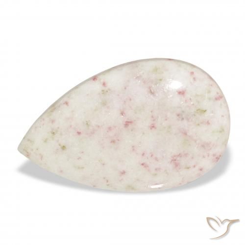 18.48ct طبيعي متعدد الألوان سينابار, شكل الكمثرى, غير شفاف