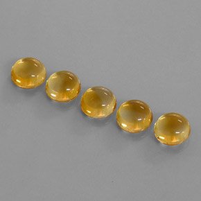 سيترين طبيعي بلون Medium-Light Orange-Gold ، وزن ‎10.64‎ قيراط، شكل دائري، مقاس ‎8.11‎ مم