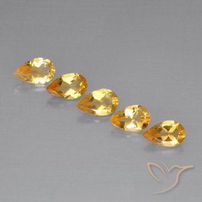 3.59ctw طبيعي Light Orange-Gold  سيترين, شكل الكمثرى, VVS-VS