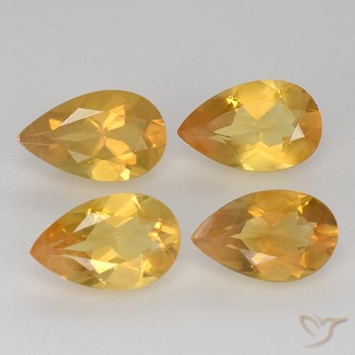 2.71ctw طبيعي Bright Gold  سيترين, شكل الكمثرى, VVS-VS