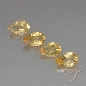 2.87ctw طبيعي Medium Gold  سيترين, شكل الكمثرى, VVS-VS