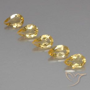 3.55ctw طبيعي Gold  سيترين, شكل الكمثرى, VVS-VS