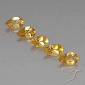 3.75ctw طبيعي Orange-Gold  سيترين, شكل الكمثرى, VVS-VS