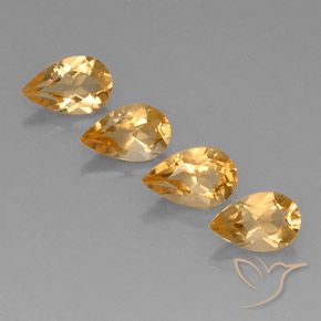 3.05ctw طبيعي Orange-Gold  سيترين, شكل الكمثرى, VVS