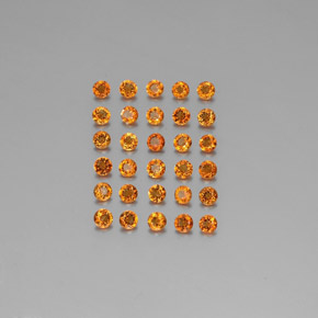 أحجار سيترين برتقالى أصفر طبيعية، قصة دائرى، VVS-VS، وزنها  قيراط