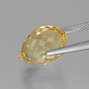 سيترين برتقالى ذهبة طبيعي، بريوليت، 8.86 قيراط، VVS
