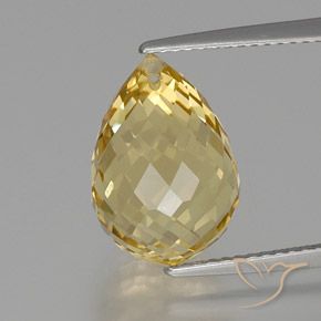 7.97ct طبيعي ذهبي سيترين, بريوليت, قليلا جدا
