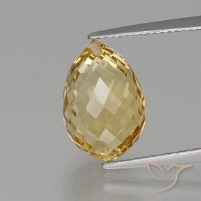 7.78ct طبيعي ذهبى فاتح سيترين, بريوليت, VVS
