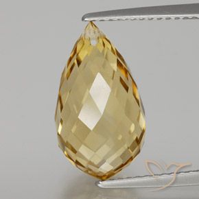 6.85ct طبيعي برتقالى ذهبة سيترين, بريوليت, VVS-VS