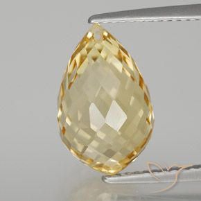 6.70ct طبيعي ذهبى فاتح سيترين, بريوليت, VVS
