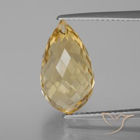 7.35ct طبيعي ذهبى فاتح سيترين, بريوليت, VVS