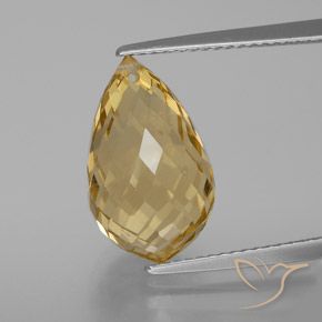 7.50ct طبيعي برتقالى ذهبة سيترين, بريوليت, VVS-VS
