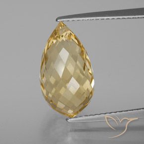 7.30ct طبيعي ذهبى فاتح سيترين, بريوليت, VVS-VS