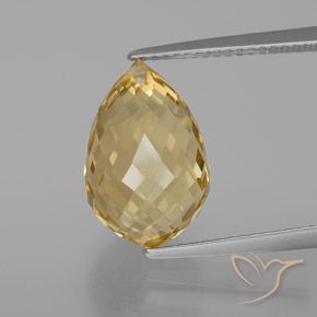 7.40ct طبيعي ذهبى فاتح سيترين, بريوليت, VVS-VS
