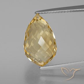 7.56ct طبيعي ذهبى بنى فاتح سيترين, بريوليت, VVS