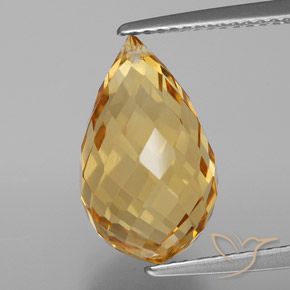 6.21ct طبيعي ذهبي سيترين, بريوليت, VVS