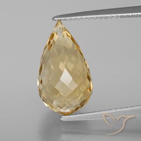 6.13ct طبيعي برتقالى-ذهبى سيترين, بريوليت, VVS
