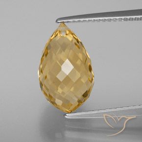 6.09ct طبيعي برتقالى-ذهبى سيترين, بريوليت, VVS