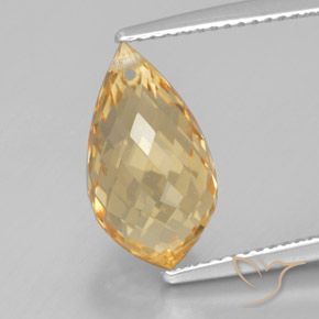 5.08ct طبيعي ذهبى مصفر سيترين, بريوليت, VVS