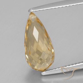 3.96ct طبيعي ذهبي سيترين, بريوليت, VVS-VS