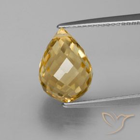 5.40ct طبيعي برتقالى ذهبة سيترين, بريوليت, VVS-VS