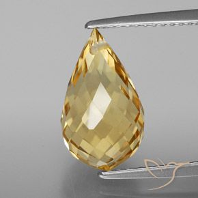 4.64ct طبيعي برتقالى-ذهبى سيترين, بريوليت, VVS