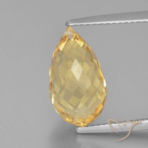 6.11ct طبيعي ذهب سيترين, بريوليت, VVS-VS