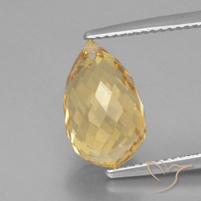 5.49ct طبيعي ذهبى لامع سيترين, بريوليت, VVS