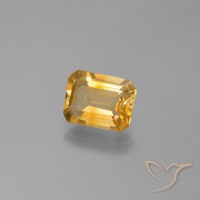 سيترين ذهبى-برتقالى طبيعي، قص الزمرد، 1.85 قيراط، قليلا جدا