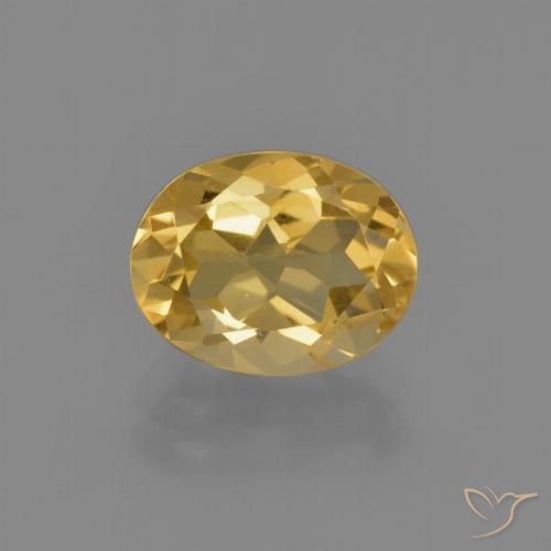1.90ct طبيعي ذهبى متوسط سيترين, بيضوي, VVS-VS