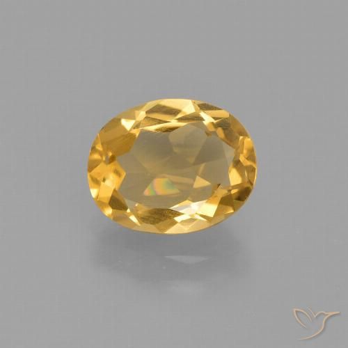 1.45ct طبيعي ذهبي سيترين, بيضوي, قليلا جدا