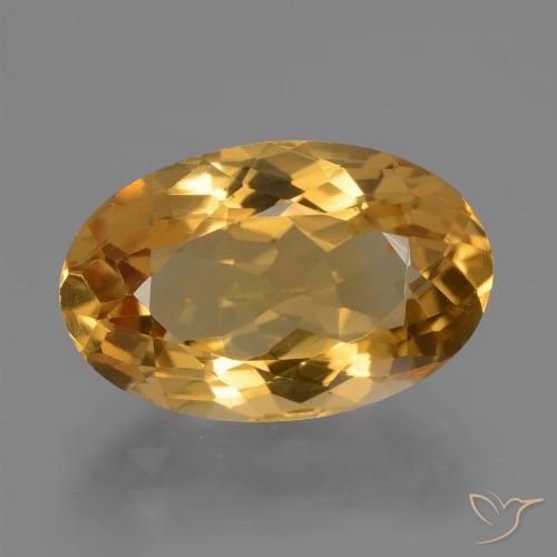 4.96ct طبيعي ذهبى داكن سيترين, بيضوي, VVS-VS