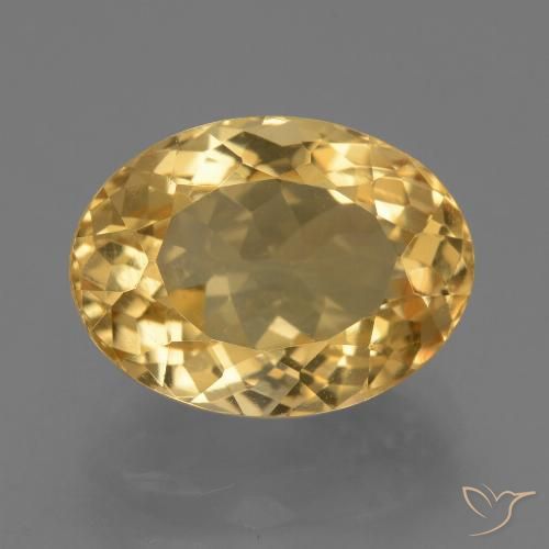 7.95ct طبيعي ذهبى داكن-متوسط سيترين, بيضوي, VVS