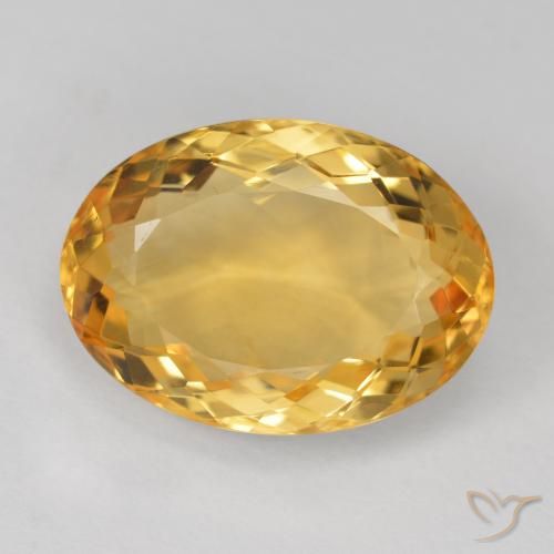 7.71ct طبيعي ذهبى داكن-متوسط سيترين, بيضوي, VVS-VS