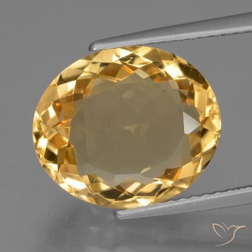 6.02ct طبيعي برتقالى ذهبى غامق سيترين, بيضوي, VVS