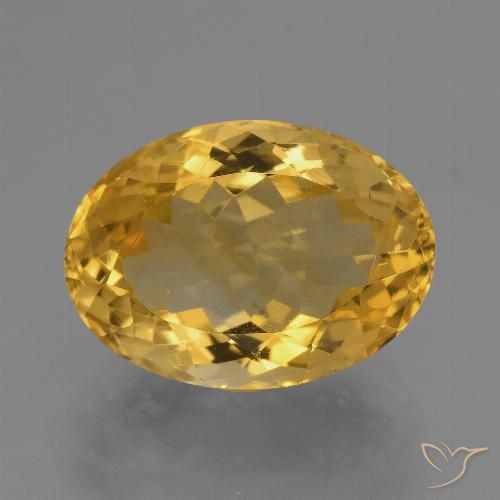 6.97ct طبيعي برتقالى ذهبى غامق سيترين, بيضوي, VVS