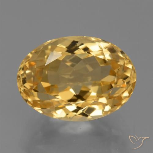 5.52ct طبيعي برتقالى ذهبى غامق سيترين, بيضوي, VVS