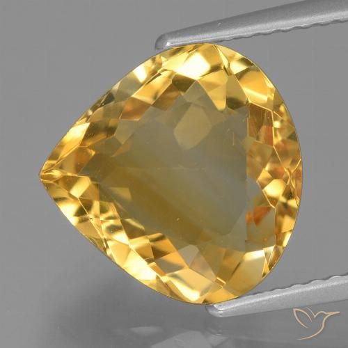4.08ct طبيعي برتقالى ذهبة سيترين, شكل الكمثرى, VVS