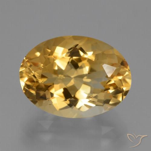 4.93ct طبيعي ذهبى داكن-متوسط سيترين, بيضوي, VVS
