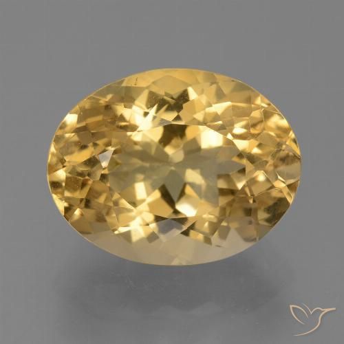 7.42ct طبيعي ذهبى فاتح سيترين, بيضوي, VVS