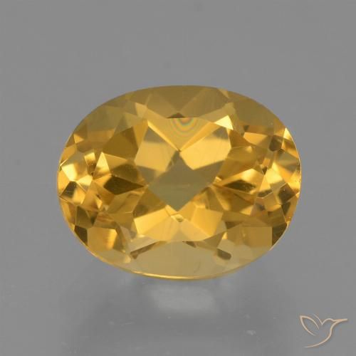 2.50ct طبيعي ذهبى داكن-متوسط سيترين, بيضوي, VVS-VS
