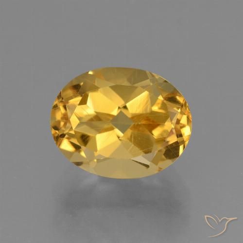 3.09ct طبيعي ذهبى متوسط سيترين, بيضوي, VVS-VS