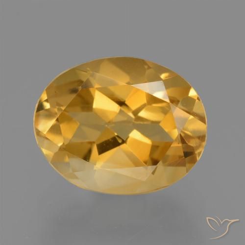 2.74ct طبيعي برتقالى ذهبى غامق سيترين, بيضوي, VVS